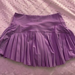 Lavender Gold Hinge Pleated Tennis Skirt